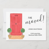 赤いドアの水の色の発表を移動 案内状 (正面)