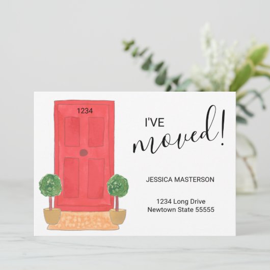 赤いドアの水の色の発表を移動 案内状 (スタンド正面)