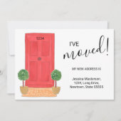 赤いドアの水の色の発表を移動 案内状 (正面)