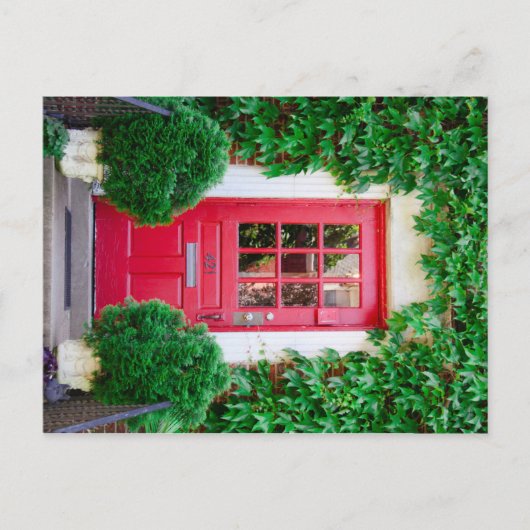 赤いドアはがき ポストカード (正面)