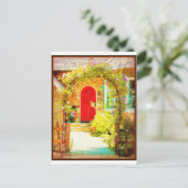 赤いドア(フローラゲート付) ポストカード (スタンド正面)