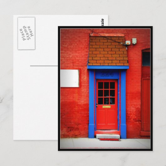 赤いドア ポストカード (正面/裏面)