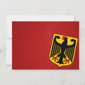 赤いドイツ結婚の写真ありがとう サンキューカード (裏面)