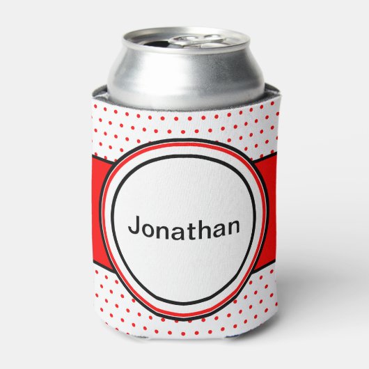 赤いドットのファミリ名 缶クーラー (缶正面)
