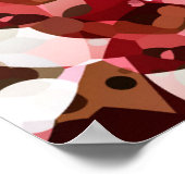 赤いドットの緩和曲線 ポスター (角)