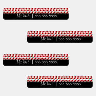 赤いドットスクールクラス名番号ラベル ラベル