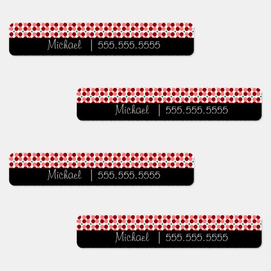 赤いドットスクールクラス名番号ラベル ラベル (グループ)