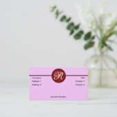 赤いドットプロファイルカード 名刺 (スタンド正面)