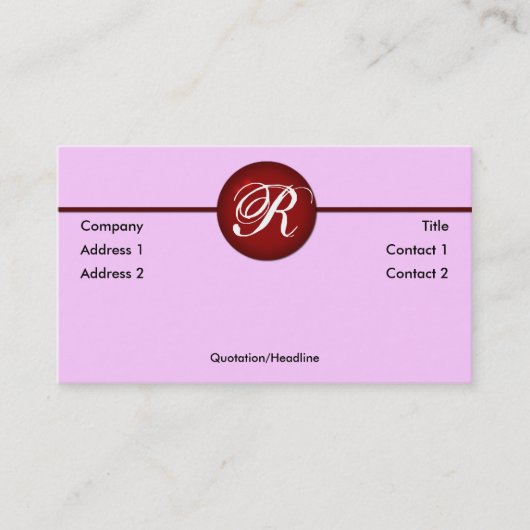 赤いドットプロファイルカード 名刺 (正面)