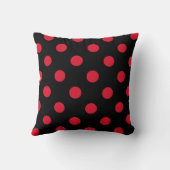 赤いドット・デカール クッション (裏面)