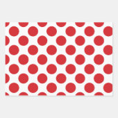 赤いドット ラッピングペーパーシート (正面)