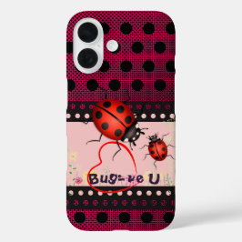 赤いドットLadybug iPhone 16ケース