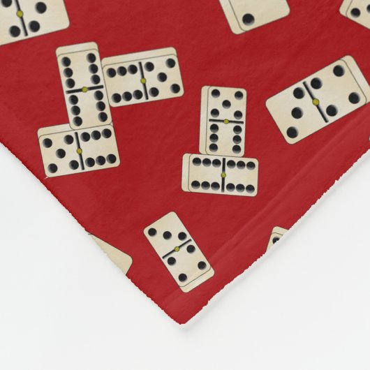 赤いドパーソナライズされたミノを名付ける フリースブランケット (角)