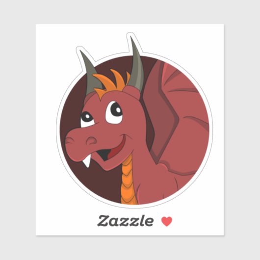 赤いドラゴンのカスタム漫画 – カットビニールのステッカー シール (シート)