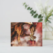 赤いドラゴンのクリスマス シーズンポストカード (スタンド正面)