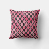 赤いドラゴンのスケールの水彩画の洗浄枕 クッション (裏面)