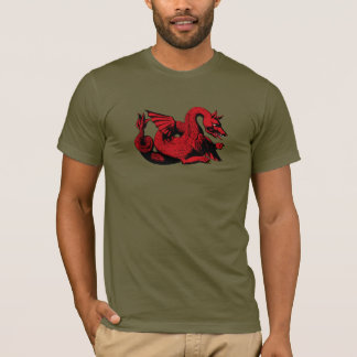 赤いドラゴンの創造物のカスタマイズ可能なTシャツ Tシャツ