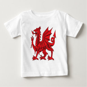 赤いドラゴンの強さ 誇りと団結 ベビーTシャツ