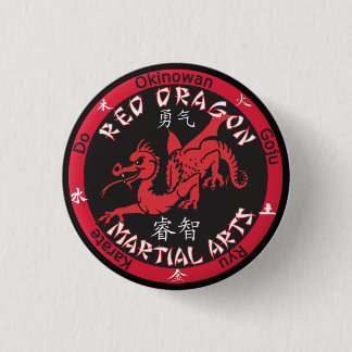 赤いドラゴンの武道Pin 缶バッジ