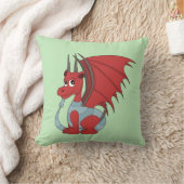 赤いドラゴンの漫画 クッション (ブランケット)