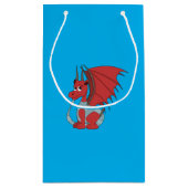 赤いドラゴンの漫画 スモールペーパーバッグ (裏面)