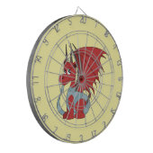 赤いドラゴンの漫画 ダーツボード (正面左)