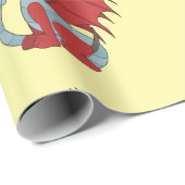 赤いドラゴンの漫画 ラッピングペーパー (ロールコーナー)