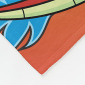 赤いドラゴンの火と炎 フリースブランケット (角)