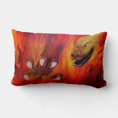 赤いドラゴンの爪 ランバークッション (裏面)