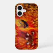 赤いドラゴンの爪 iPhone 16ケース (裏面)
