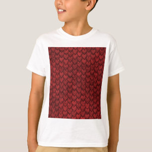赤いドラゴンの皮 Tシャツ