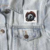 赤いドラゴンのRuneボタン- Wunjo 缶バッジ (インサイチュ)