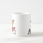 赤いドラゴンは歯の骨から騎士を選ぶ コーヒーマグカップ (中央)