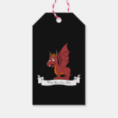赤いドラゴンアニメ ギフトタグ (裏面)