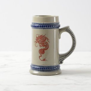 赤いドラゴンステイン ビールジョッキ