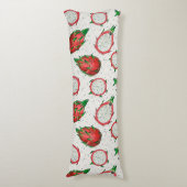 赤いドラゴンフルーツをオフに白 ボディピロー (正面縦)