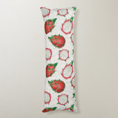 赤いドラゴンフルーツをオフに白 ボディピロー (裏面 (縦))