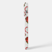 赤いドラゴンフルーツをオフに白 iPhoneケース (左側面)