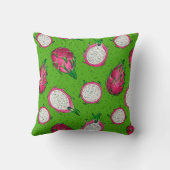 赤いドラゴンフルーツをグリーンに クッション (裏面)