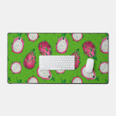 赤いドラゴンフルーツをグリーンに デスクマット (キーボード&マウス)