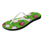 赤いドラゴンフルーツをグリーンに ビーチサンダル (アングル)