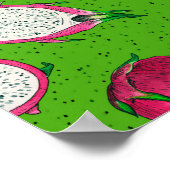 赤いドラゴンフルーツをグリーンに ポスター (角)