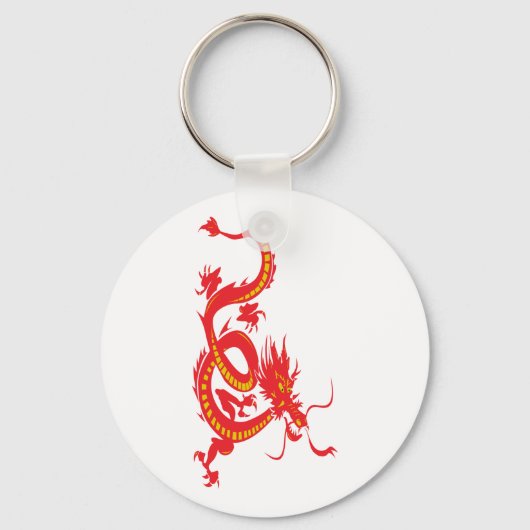 赤いドラゴン中国の/新年 キーホルダー (正面)