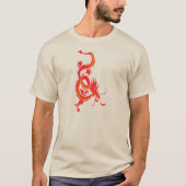 赤いドラゴン中国の/新年 Tシャツ (正面)