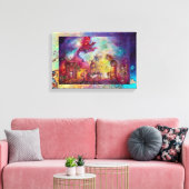 赤いドラゴン失ったの飛んでいる庭 キャンバスプリント (インサイチュ (リビング))