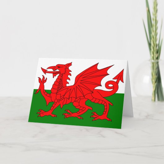 赤いドラゴン[ウェールズの旗] カード (正面)