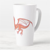 赤いドラゴン カフェラテマグ (右アングル)