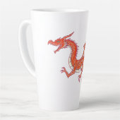 赤いドラゴン カフェラテマグ (左アングル)