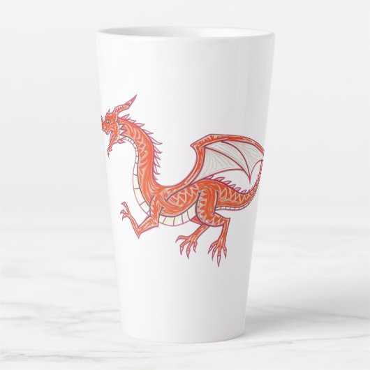 赤いドラゴン カフェラテマグ (正面)