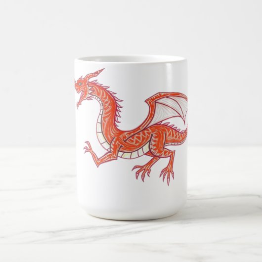 赤いドラゴン コーヒーマグカップ (中央)